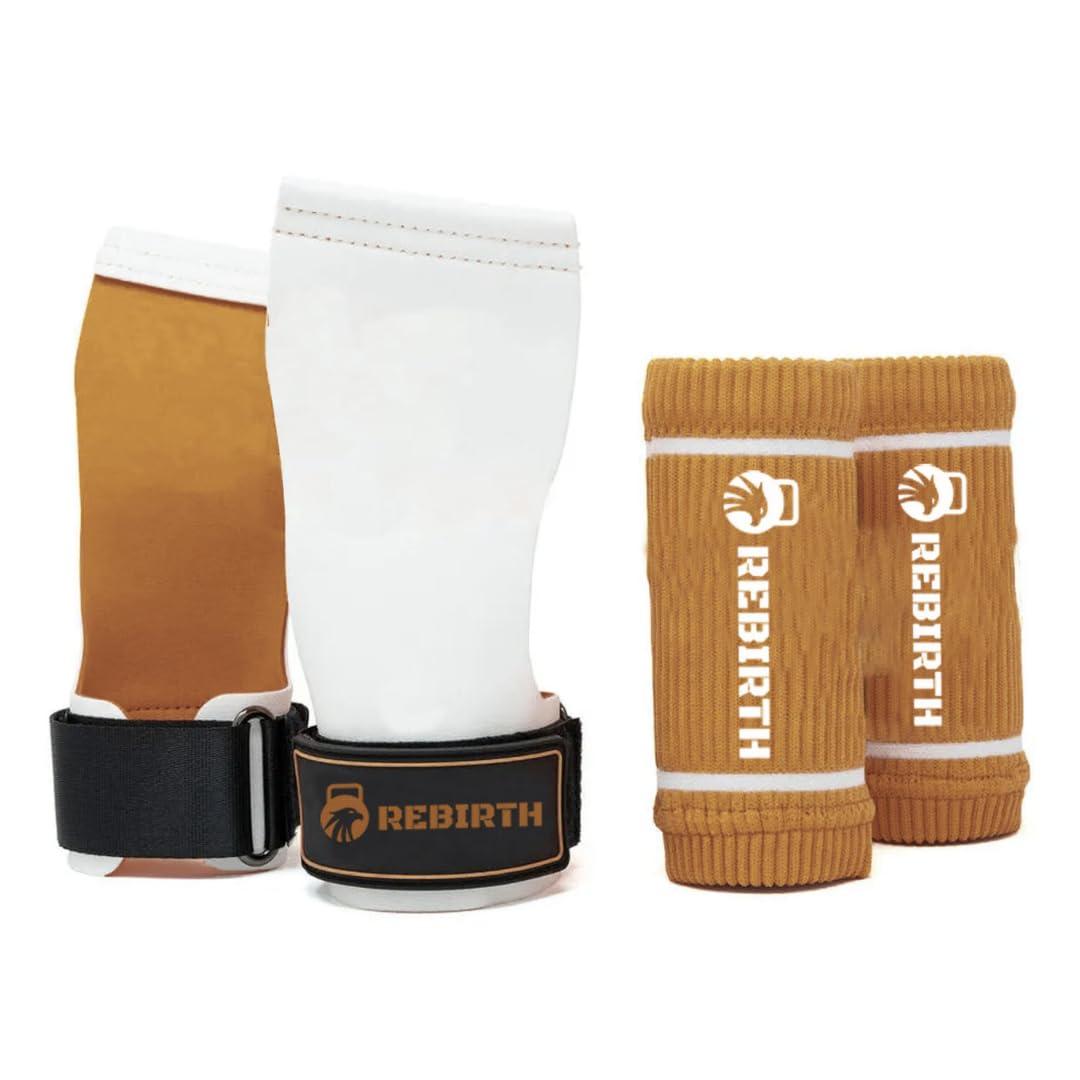 Hand Grips for Cross Training Gymnastics weightlifting for Men and Women - Gloves and Wristbands included. Size XL