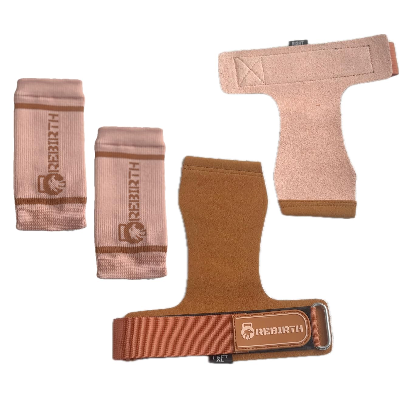 Hand Grips for Cross Training Gymnastics weightlifting for Men and Women - Gloves and Wristbands included. Size XL