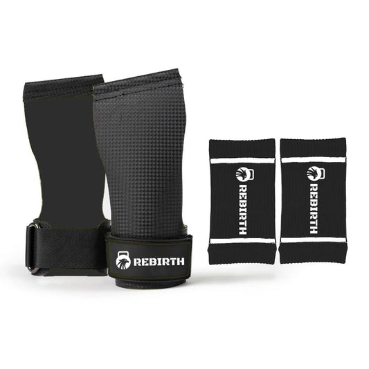 Hand Grips for Cross Training Gymnastics weightlifting for Men and Women - Gloves and Wristbands included. Size XL